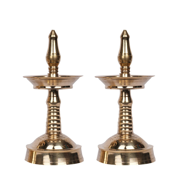 Handcrafted Brass Kerala Deepam – 4.5" Height | Pair