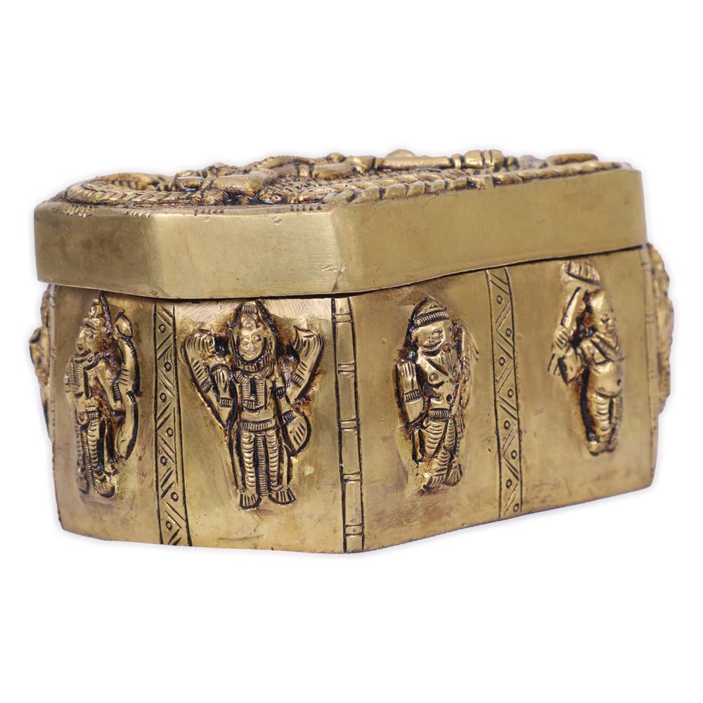 Devasadi Box Buy Antique Handcrafted Brass Dashavathara Box Online for Pooja | Ragaarts