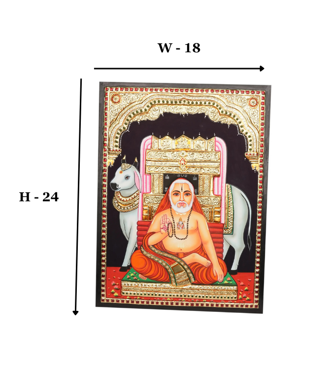 Tanjore Raghava Swamy Painting with 22K Gold Foil – 24 × 18 Inches