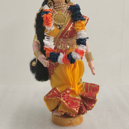 Handcrafted Traditional Indian Lady Doll in Colorful Saree