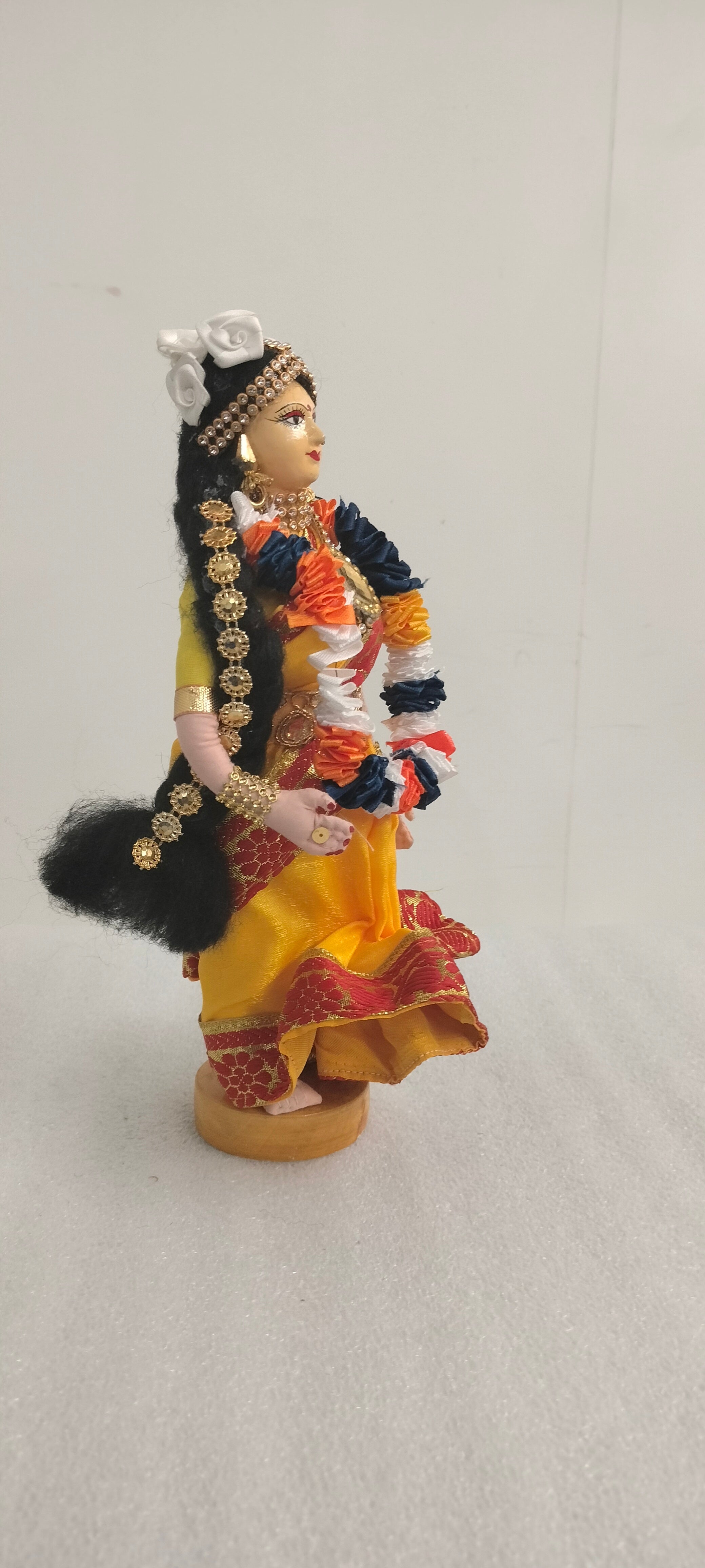 Handcrafted Traditional Indian Lady Doll in Colorful Saree