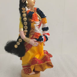 Handcrafted Traditional Indian Lady Doll in Colorful Saree
