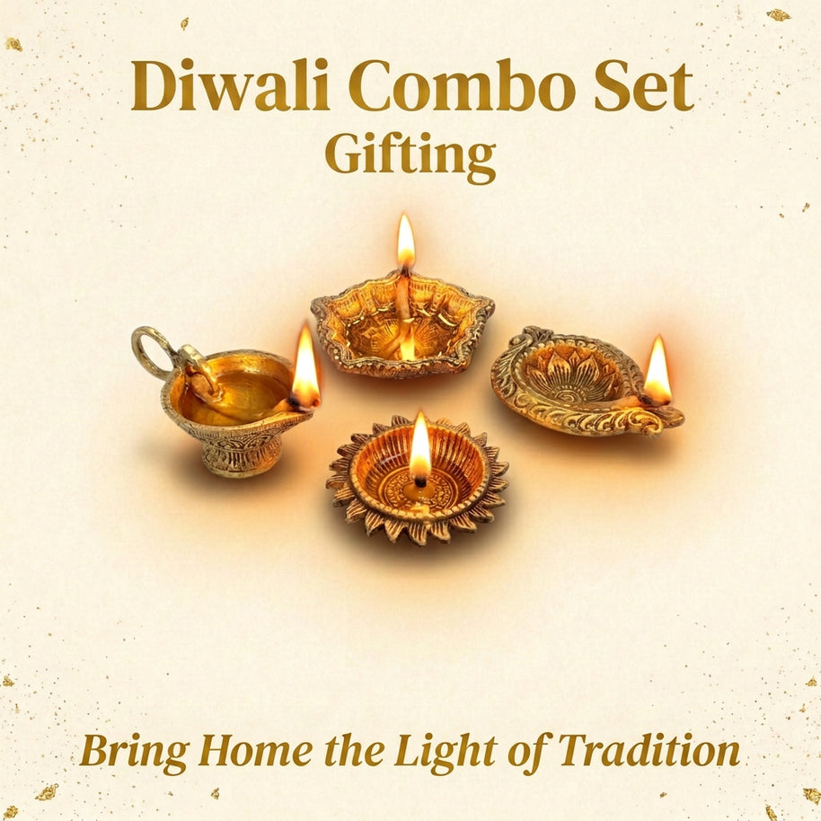 Brass Traditional Deepam | Combo Set