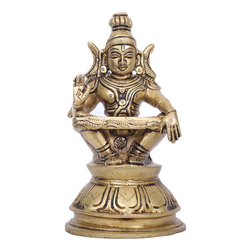 Purchase Beautiful Brass Ayyappa Swamy Posture Statue for Décor