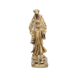 Handcrafted Brass Statue of Camel with Man
