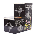 WOODEN STEP WITH RANGOLI PAINTING