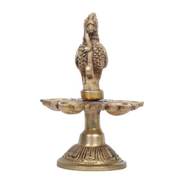 Handcrafted Brass Peacock Diya Lamp for Pooja and Home Décor