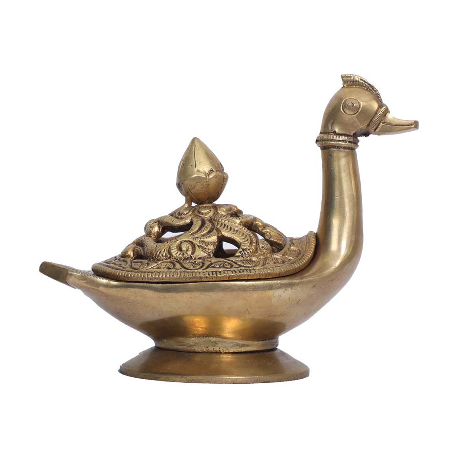 BRASS DUCK SHAPE DHOOP DHANI