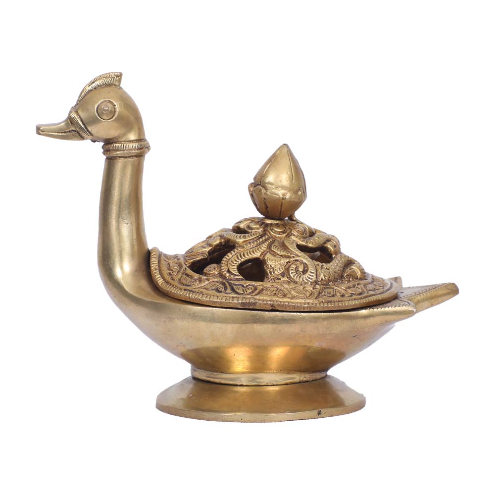 BRASS DUCK SHAPE DHOOP DHANI