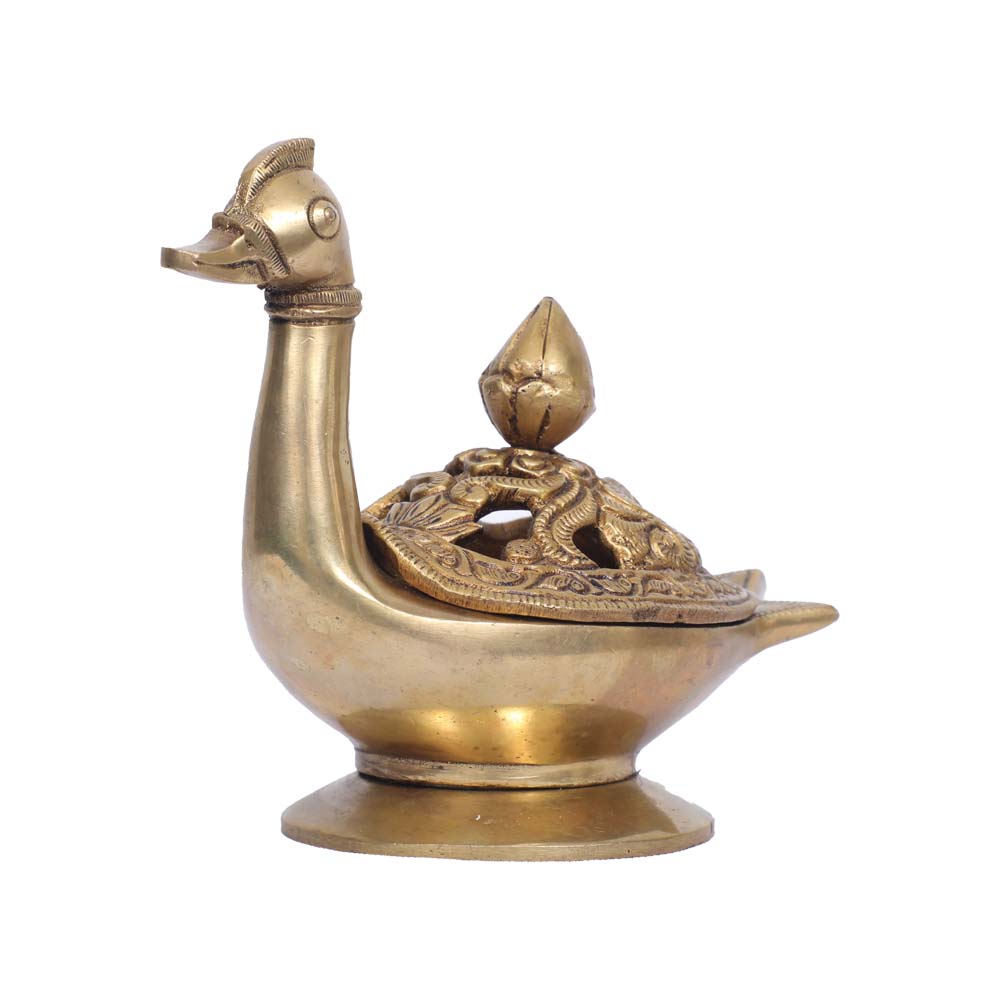 BRASS DUCK SHAPE DHOOP DHANI