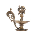 Antique Brass Bird Diya for Pooja