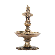 Antique Brass Bird Diya for Pooja