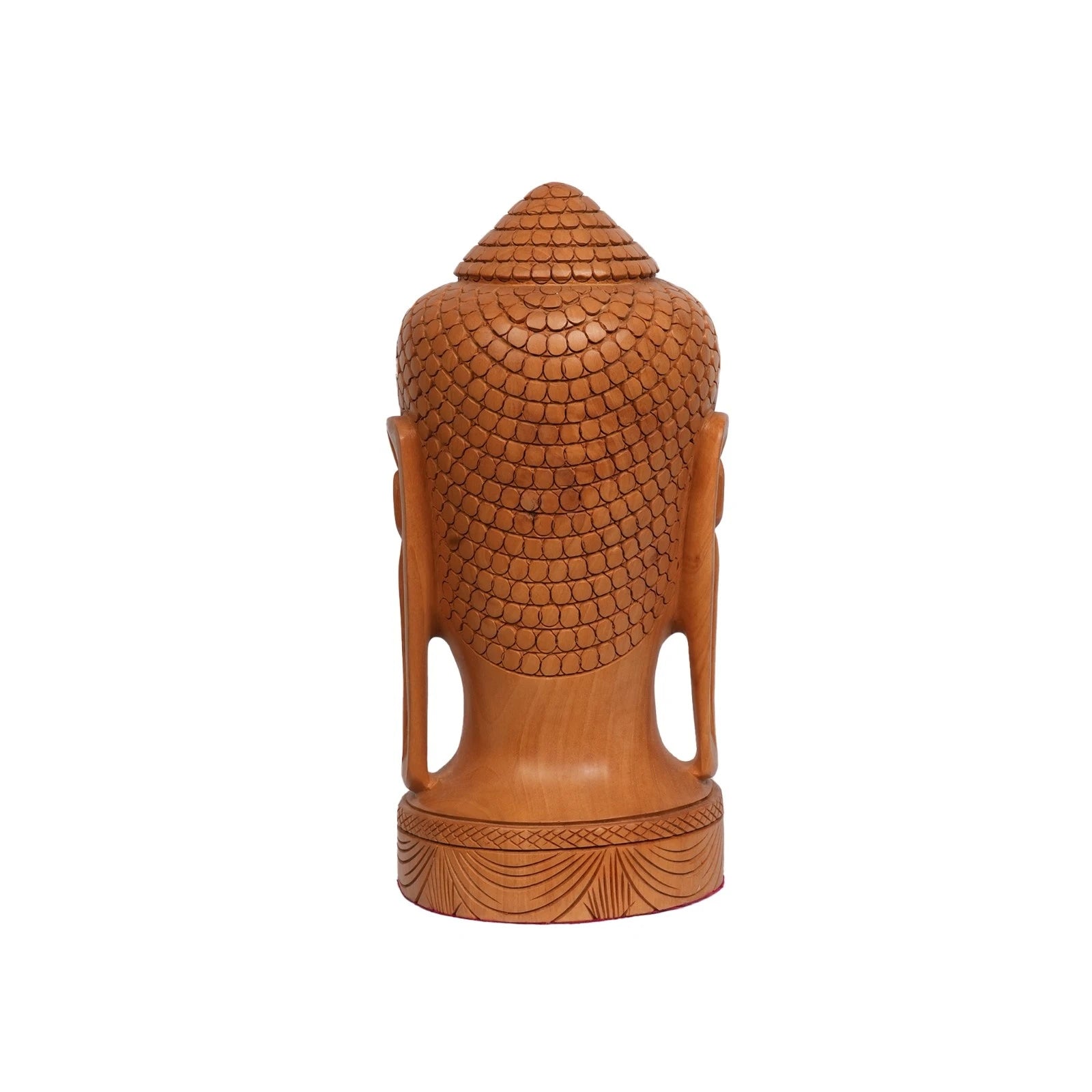 Wooden Finish Buddha Head Statue
