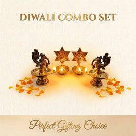 Brass Bird and  Murugan Diya  – Traditional Pooja and Festive Gifting | Combo Set