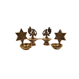 Brass Bird and  Murugan Diya  – Traditional Pooja and Festive Gifting | Combo Set