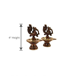 Brass Bird and  Murugan Diya  – Traditional Pooja and Festive Gifting | Combo Set