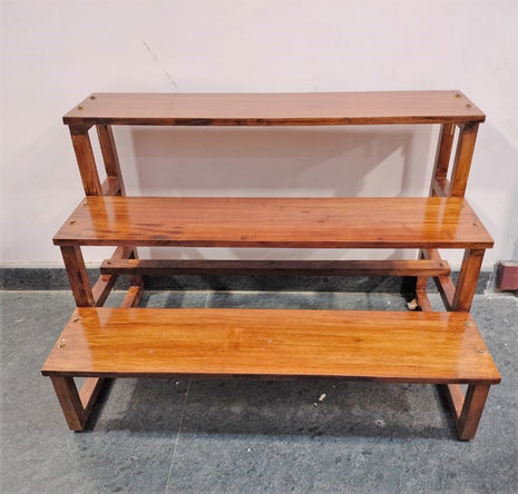 WOODEN  GOLU STAND 3 STEPS