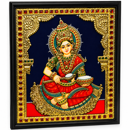 Handcrafted Annapurneshwari Tanjore Painting