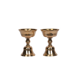 Brass Akanda Jothi Deepa -Set Of 2