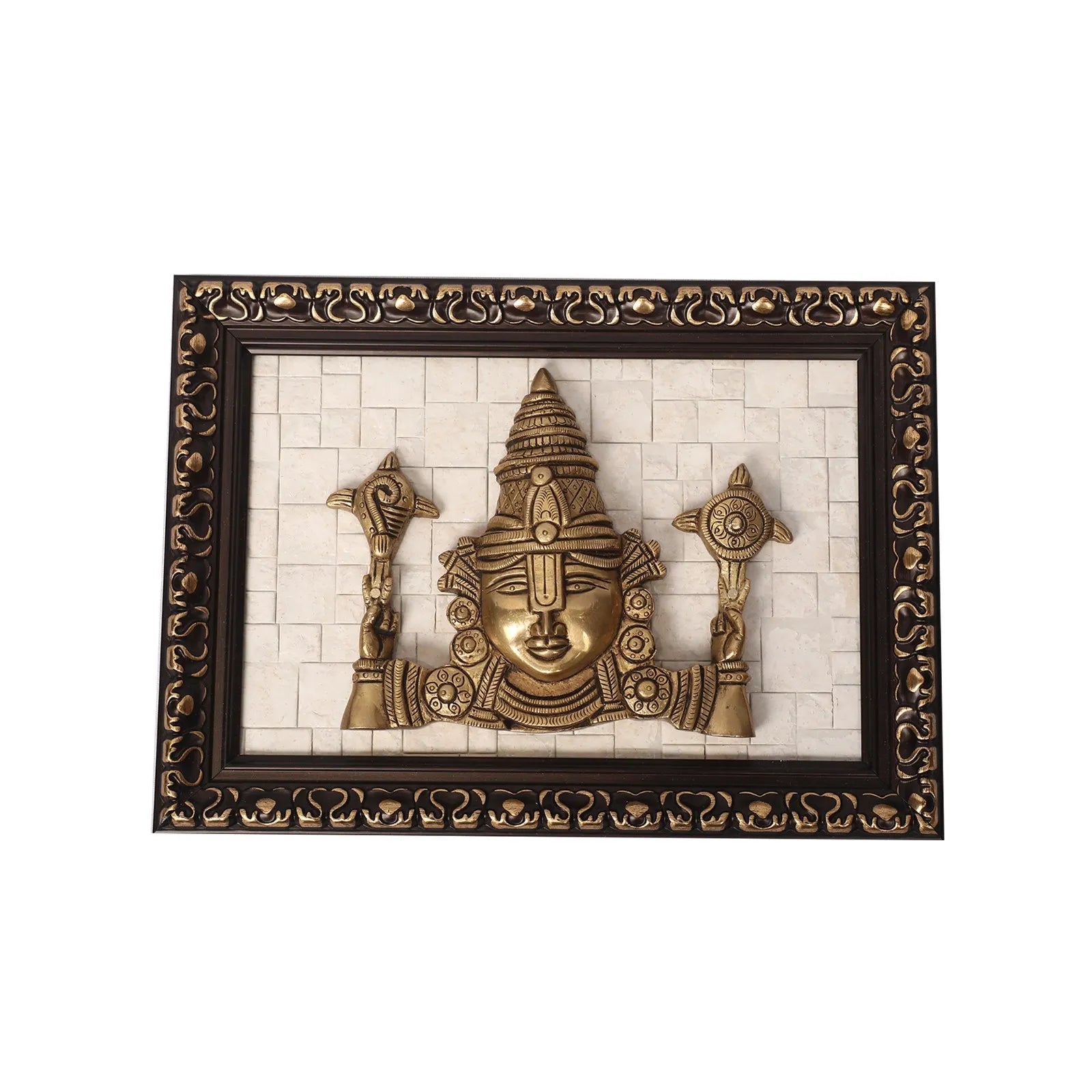 Brass Balaji Face Wall Decor