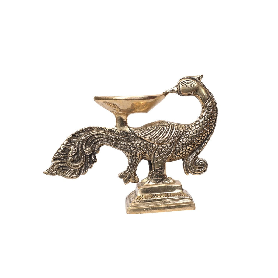 Brass Bird Diya