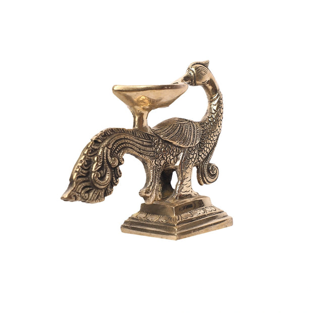 Brass Bird Diya