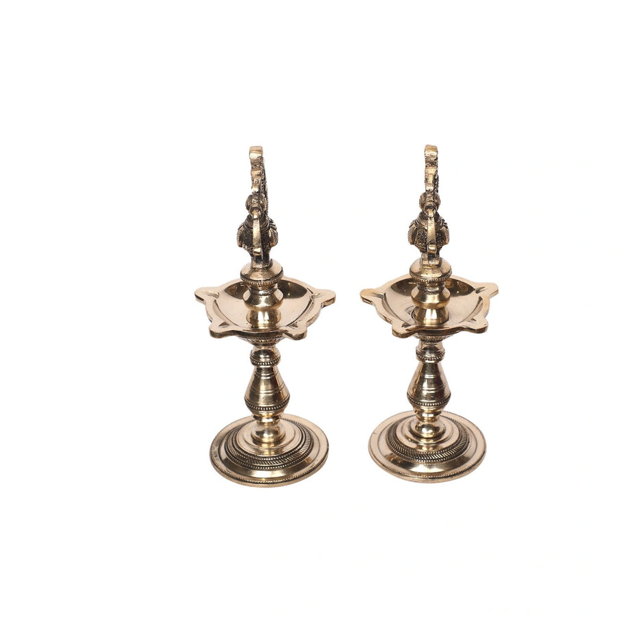 Brass Bird Lamp Set Of 2