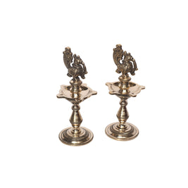 Brass Bird Lamp Set Of 2