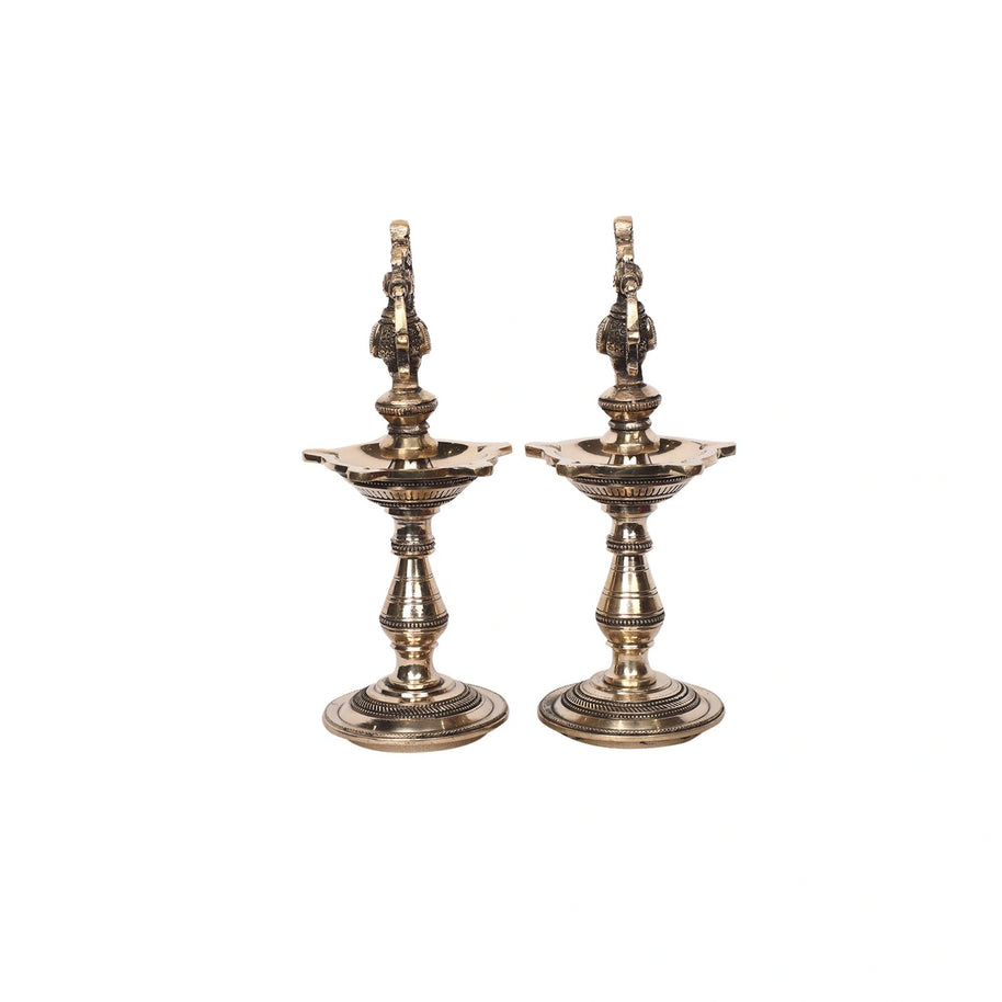 Brass Bird Lamp Set Of 2
