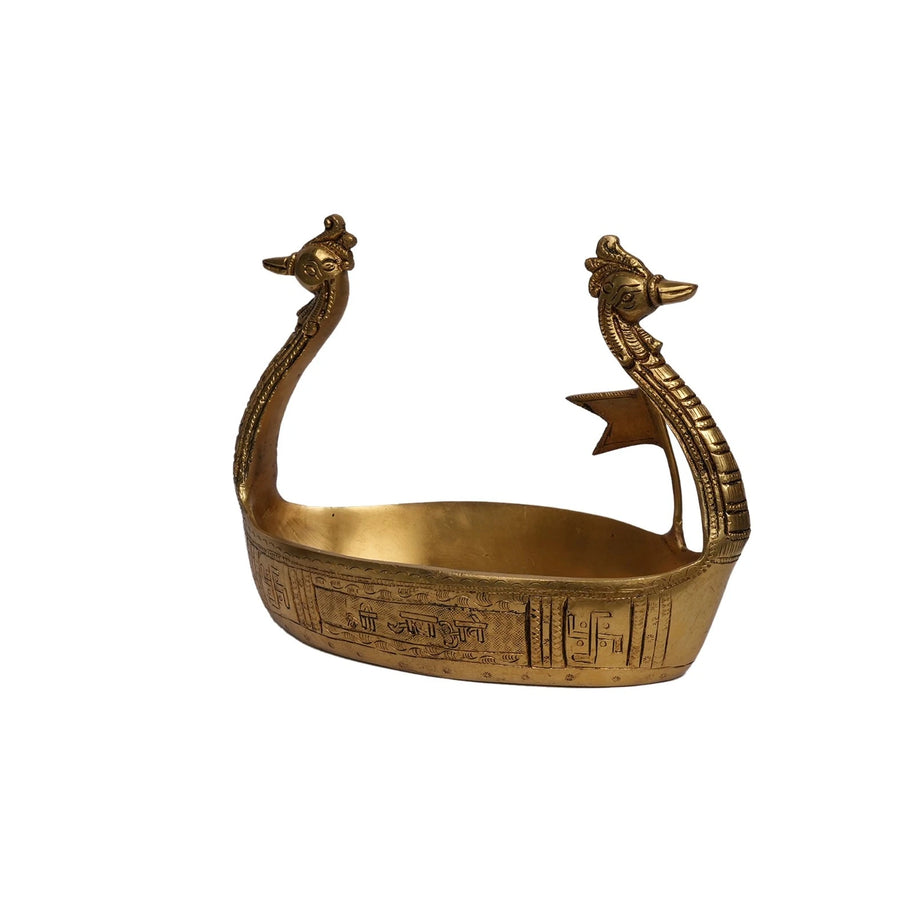 Handcrafted Brass Boat Showpiece