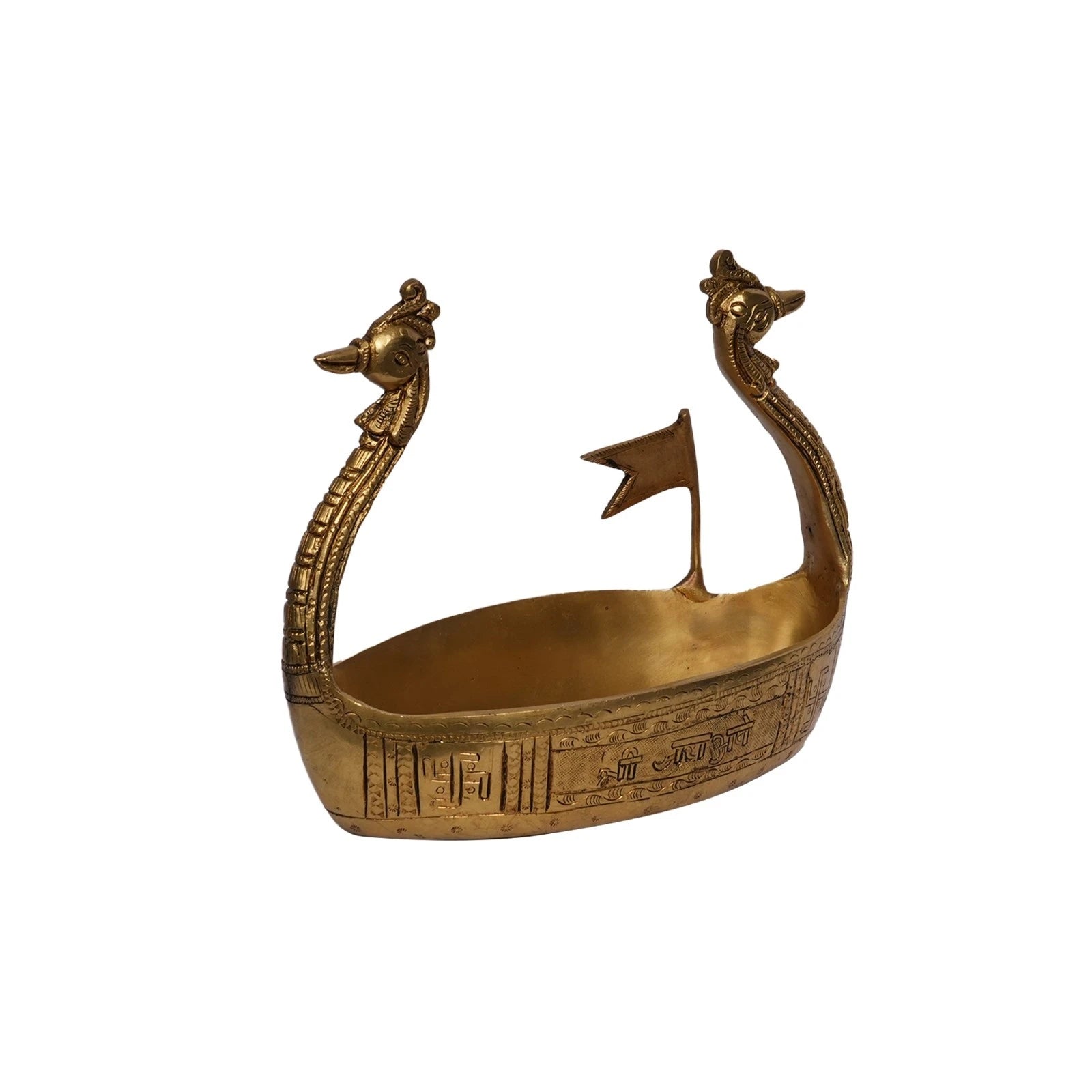 Handcrafted Brass Boat Showpiece