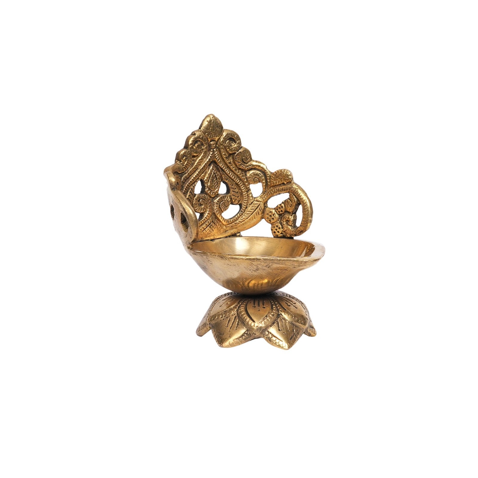 Brass Carved Diya