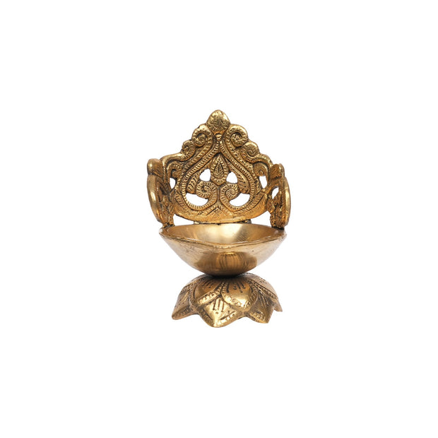 Brass Carved Diya