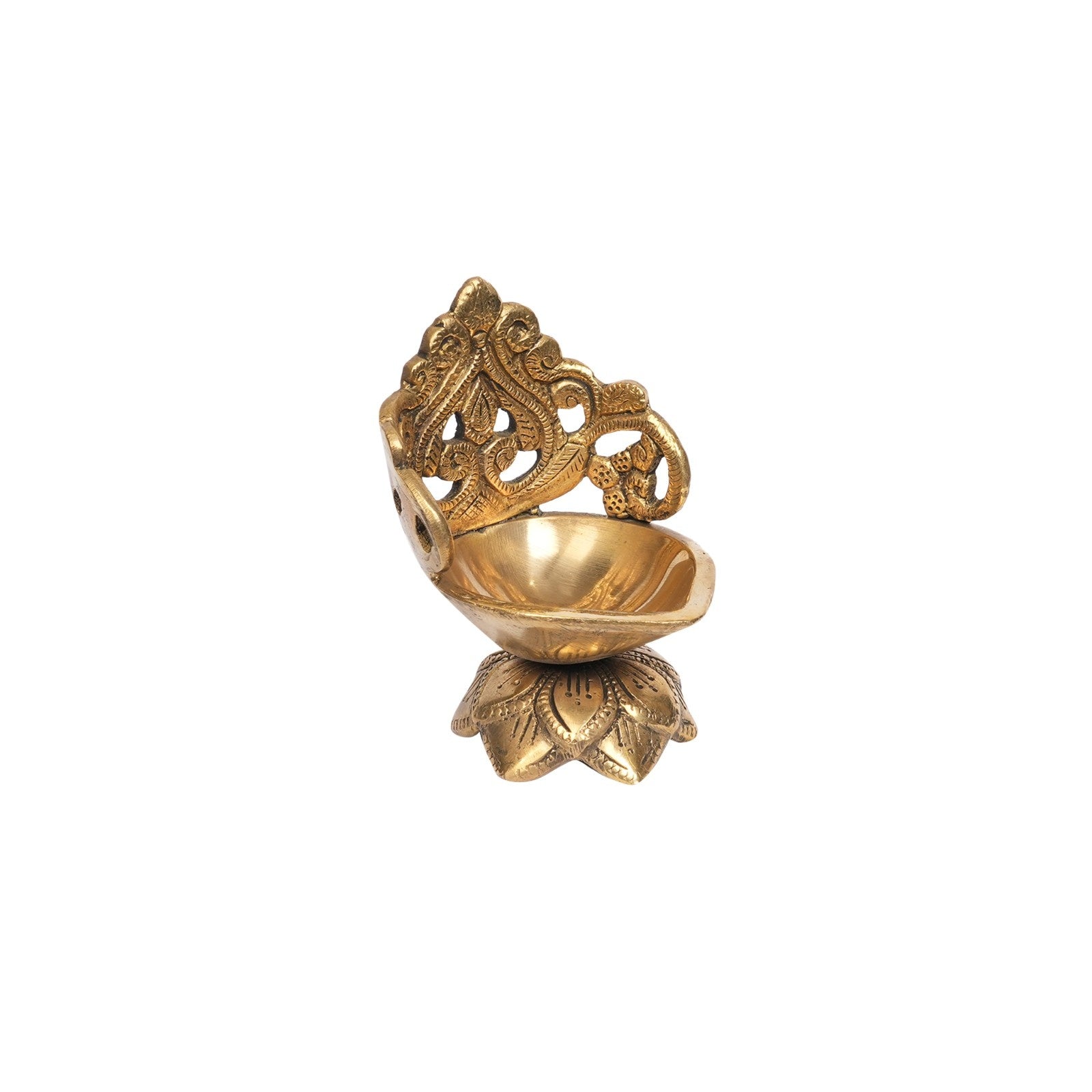 Brass Carved Diya