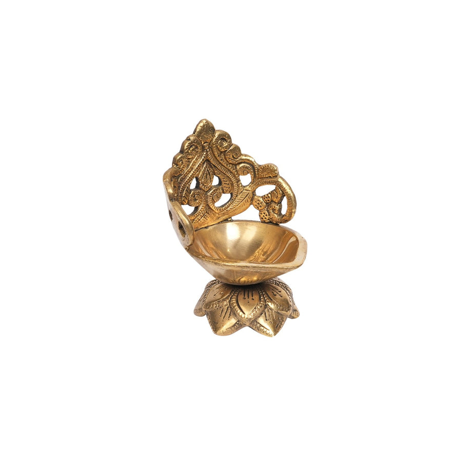 Brass Carved Diya