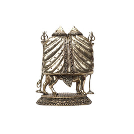 Brass Chamunda Mata Sitting On Lion