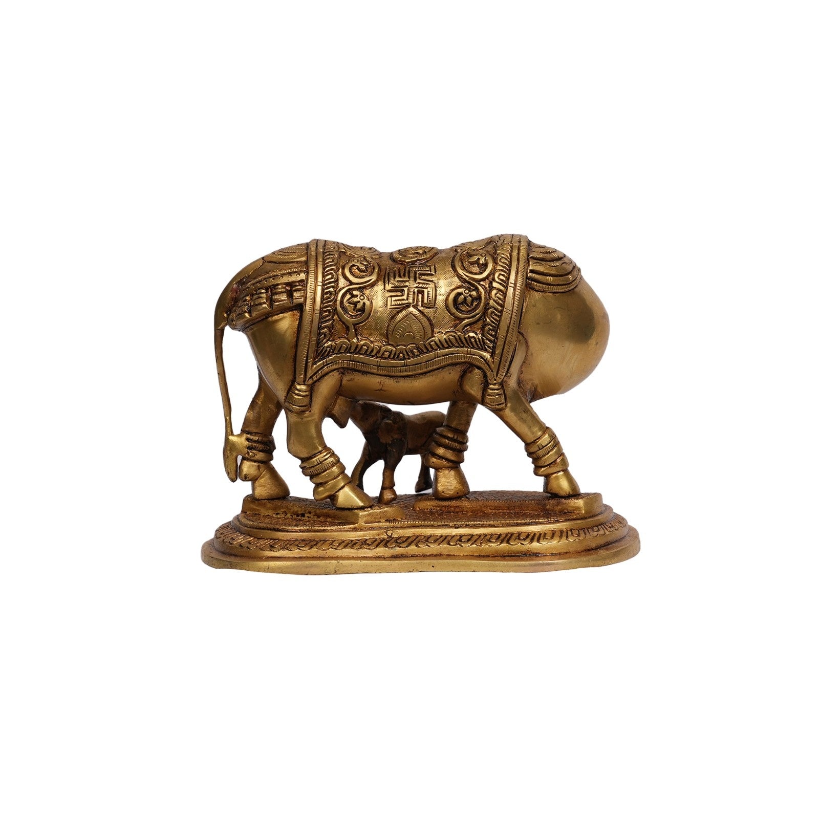 Brass Cow and Calf Idol