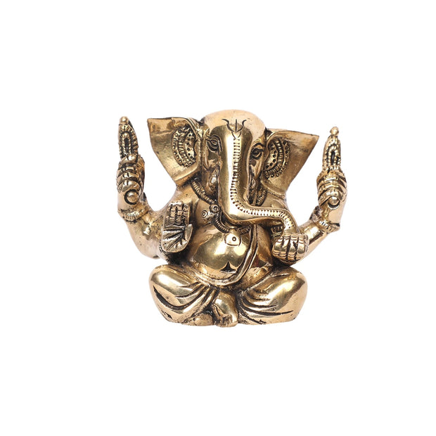 Brass Crown Ganesh