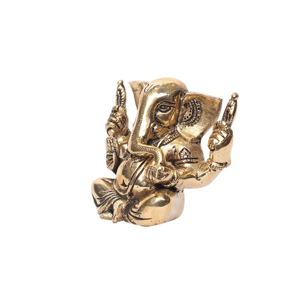 Brass Crown Ganesh