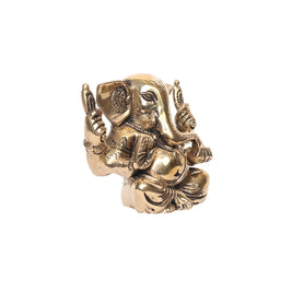 Brass Crown Ganesh