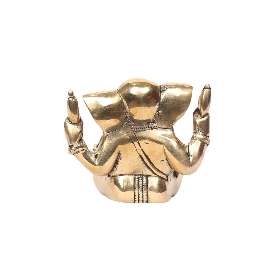 Brass Crown Ganesh