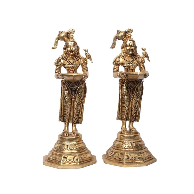 Brass Deepa Lady Set Of 2