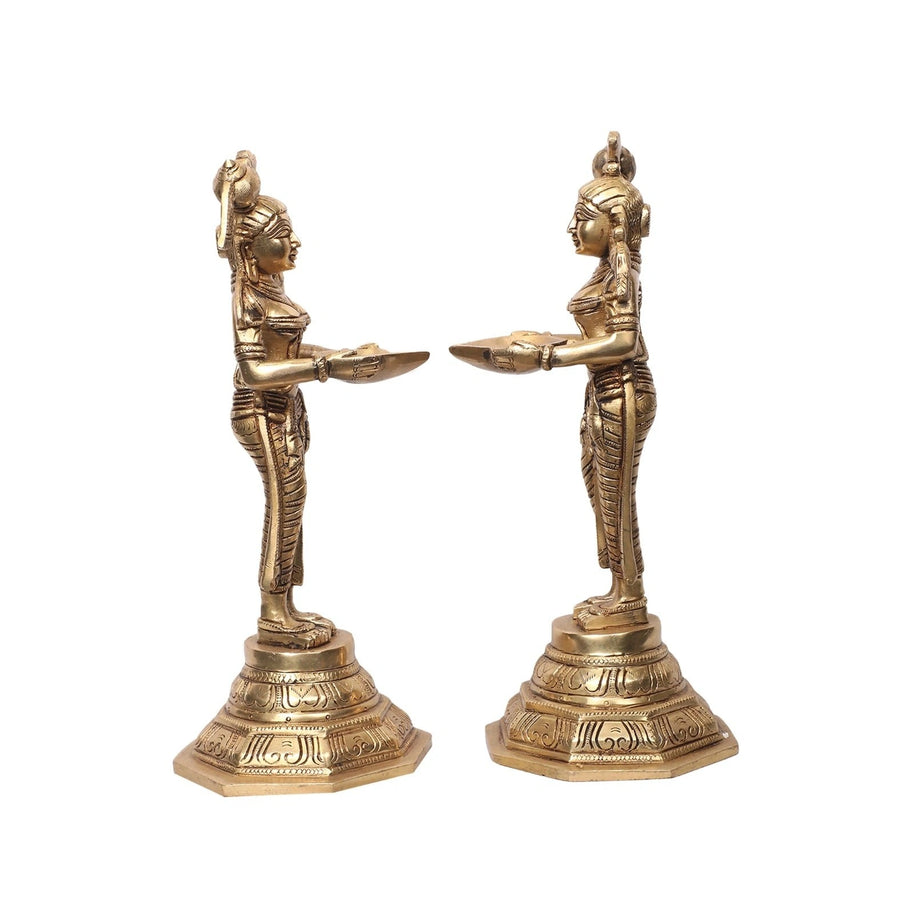 Brass Deepa Lady Set Of 2