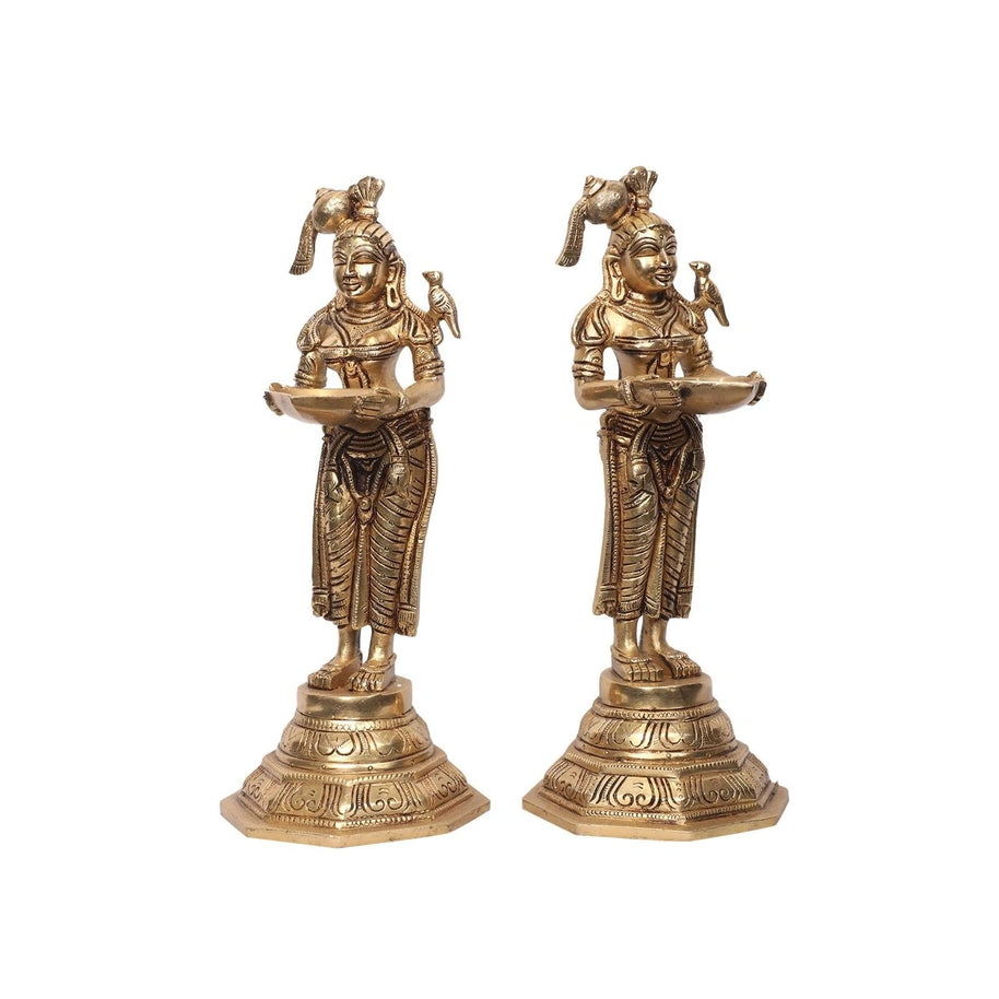 Brass Deepa Lady Set Of 2
