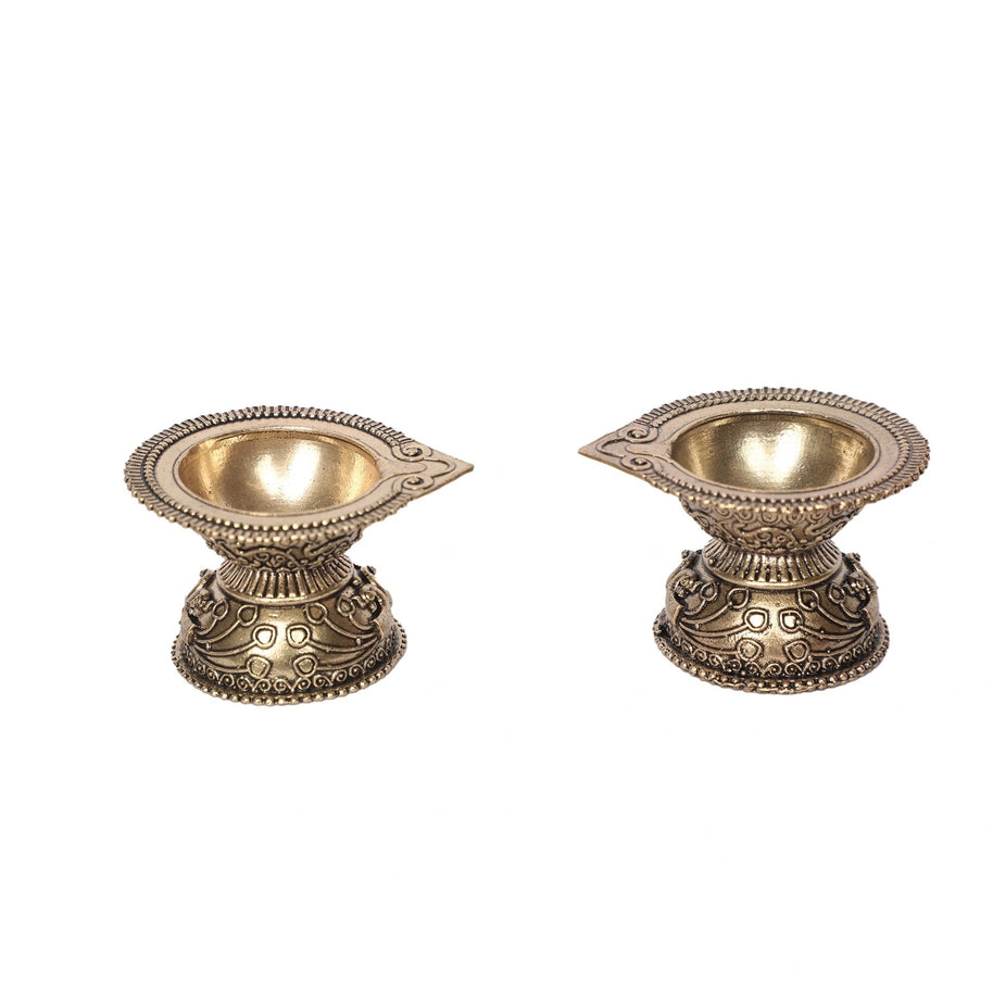 Brass Deepak Set Of 2