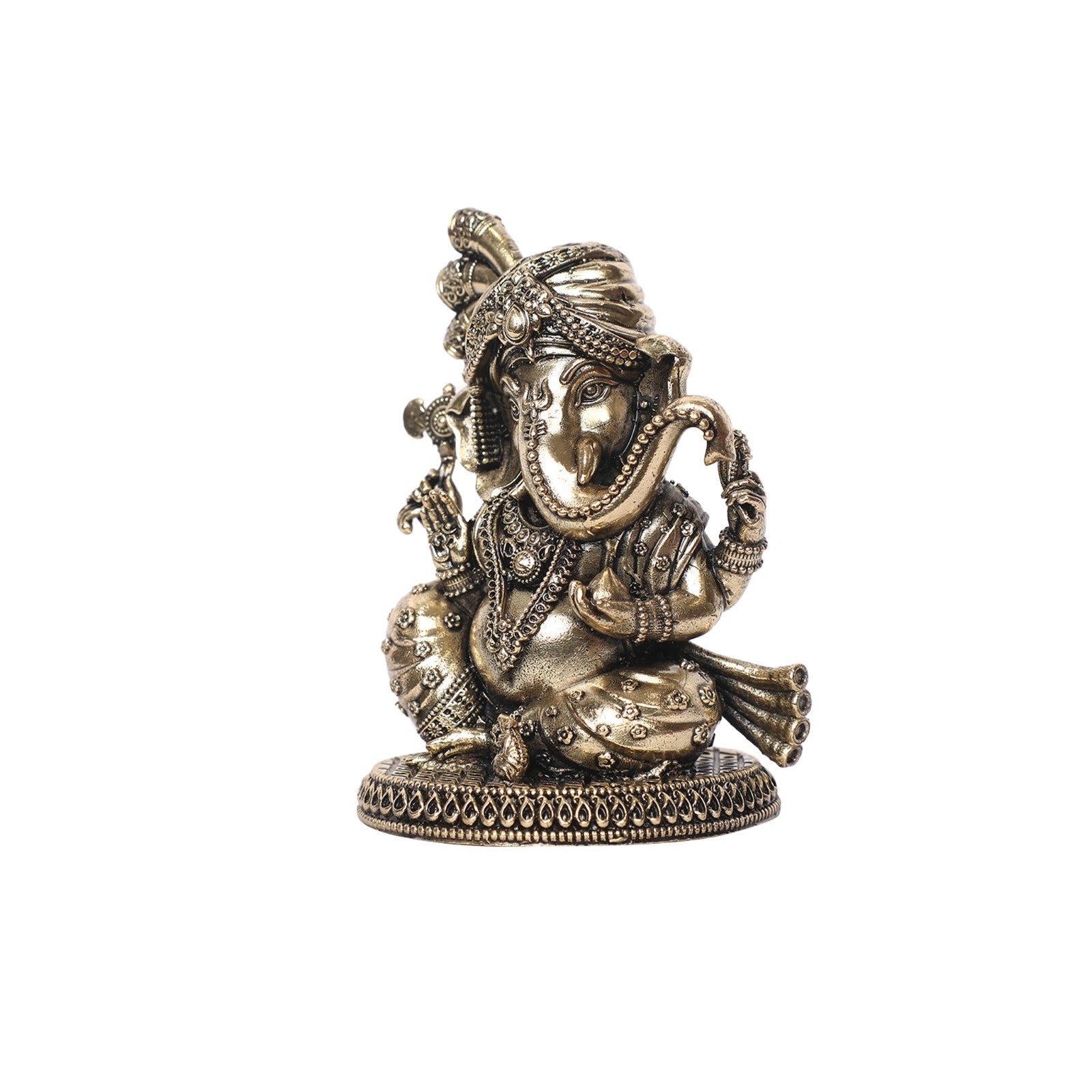 Brass Devotional Ganesha Idol