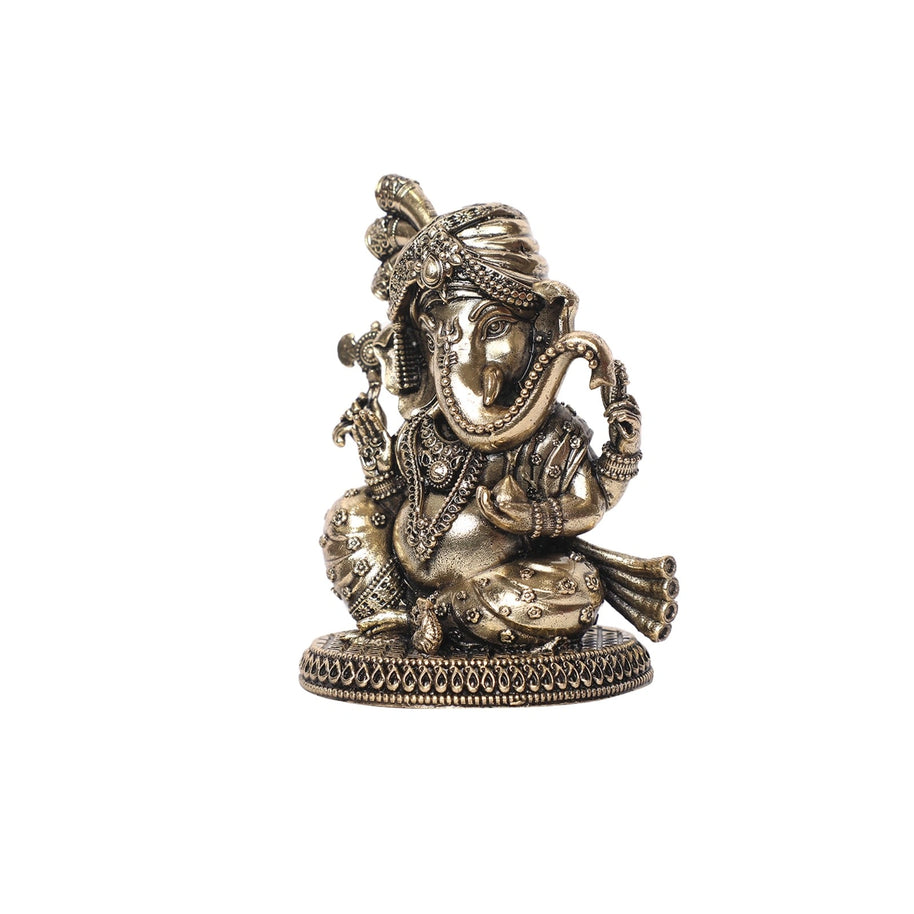 Brass Devotional Ganesha Idol