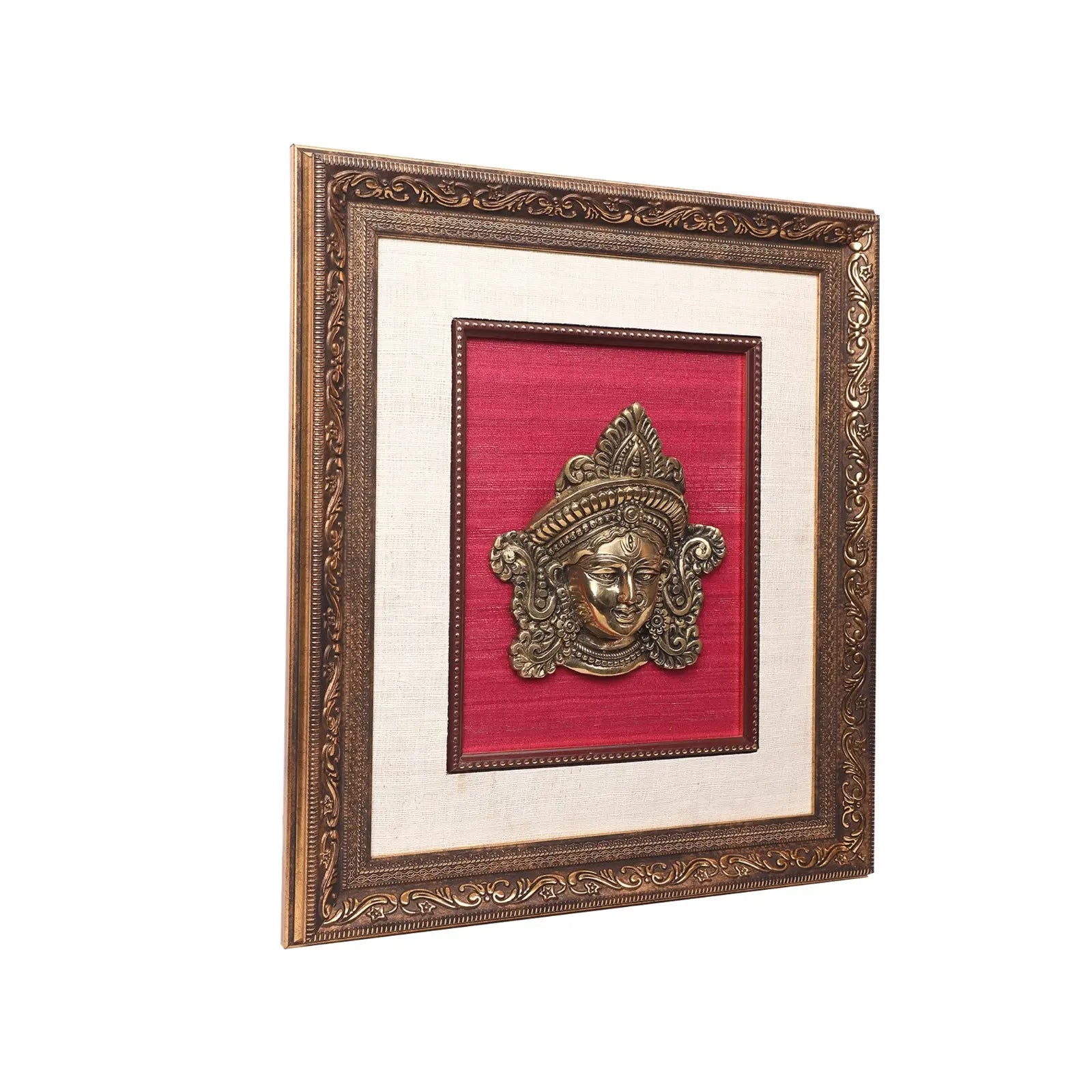 Brass Durga Face Frame Decor