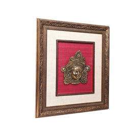 Brass Durga Face Frame Decor