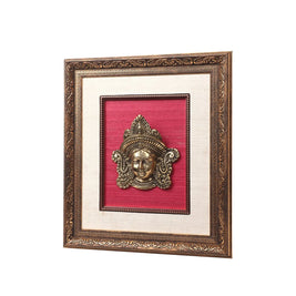 Brass Durga Face Frame Decor